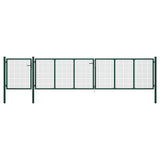 Garden Gate Steel 500x75 cm Green 144316
