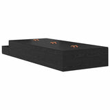 Storage Bed Frame with Drawer Black Oak 80 cm Engineered Wood 3335598