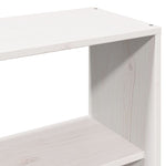 ZNTS Bookcase Bed without Mattress White 180x200 cm Super King Solid Wood Pine 3322023