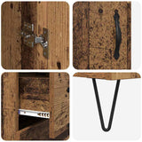Highboard Old Wood 34.5 x 34 x 90 cm Engineered Wood 3402723