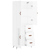 Highboard White 69.5x34x180 cm Engineered Wood 3195931