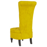 High Back Chair Yellow Velvet Button Design 352469