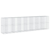Gabion Basket with Cover 750x100x200 cm Galvanised Iron 3295238