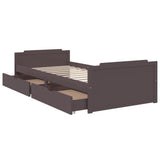 Bed Frame without Mattress Dark Brown Solid Wood Pine 90x200 cm 322162