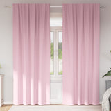Blackout Curtains with Rings 2 pcs Baby Pink 245 x 140 cm 4107521