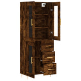 Highboard Smoked Oak 69.5x34x180 cm Engineered Wood 3198590