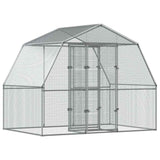 Bird Cage with Door Silver Galvanised Steel 3294912