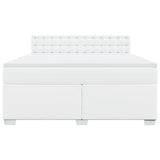 Box Spring Bed with Mattress White 180x200 cm Faux Leather 3286133