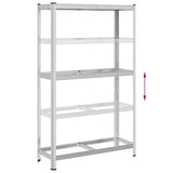 2-Layer Tyre Shelf Silver 110x40x180 cm Steel&Engineered Wood 4016968