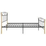 Bed Frame without Mattress Black Metal 200x200 cm 324889