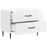 Bedside Cabinet High Gloss White 62 x 34.5 x 47.5 cm 894779