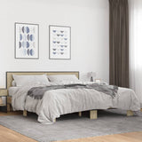 Bed Frame without Mattress Sonoma Oak 200x200 cm 3280083