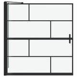Bath Shower Screen Black and Transparent 116 x 68 x 128 cm 42018558