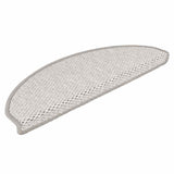 Stair Mats Self-adhesive Sisal-Look 15 pcs 65x21x4 cm Platina 326870