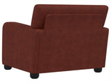 Armchair Antique Shiny Brown Faux Leather 42043440