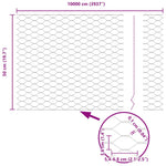 Hexagon Fence Green 0.5 x 100 m Steel 42005447