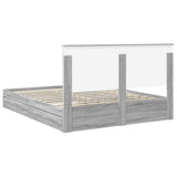 Storage Bed Grey Sonoma 160 x 200 cm Engineered Wood 3411192
