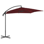 ZNTS Cantilever Garden Parasol with Steel Pole 250x250 cm Wine Red 312510