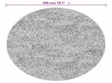 Rug Washable Grey 200 cm 136634