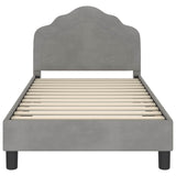 Children's Bed Frame with Headboard Light Grey 80 x 160 cm 42010936