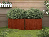 Planters 2 pcs 32x30x29 cm Corten Steel 821548