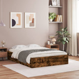 Bed Frame with Drawers without Mattress Smoked Oak 135x190 cm Double 3207312