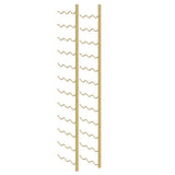 Wall Mounted Wine Rack for 36 Bottles Gold Iron 340888