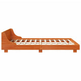 Bed Frame without Mattress Wax Brown 140x190 cm Solid Wood Pine 850742
