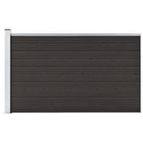 Fence Panel WPC 175x105 cm Black 148976