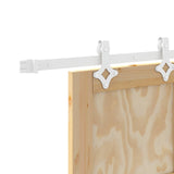 Sliding Door Natural and White 86 x 211 cm Solid Pine Wood 3445529