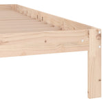 Bed Frame without Mattress Solid Wood Pine 140x190cm 810345