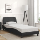 Bed Frame "Dover" Black 90x190 cm Single Faux Leather 373323