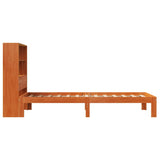 Bookcase Bed without Mattress Wax Brown 100x200cm Solid Wood Pine 3322578