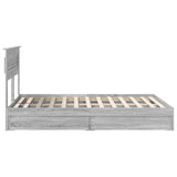 Storage Bed Grey Sonoma 140 x 200 cm Engineered Wood 3409917