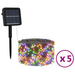 Solar Fairy Lights 5 pcs 5x200 LED Colourful Indoor Outdoor 328954