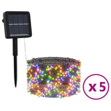 Solar Fairy Lights 5 pcs 5x200 LED Colourful Indoor Outdoor 328954