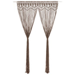 ZNTS Macrame Curtain Taupe 140x240 cm Cotton 323982