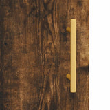 Highboard Smoked Oak 69,5x34x180 cm Engineered Wood 3199678
