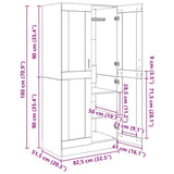 Wardrobe Smoked Oak 82,5x51,5x180 cm Engineered Wood 826638