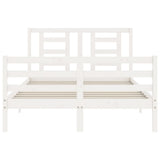 Bed Frame without Mattress White 140x190 cm Solid Wood 3194682