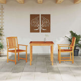 Garden Dining Set 3 pcs Brown Solid Acacia Wood 3375682
