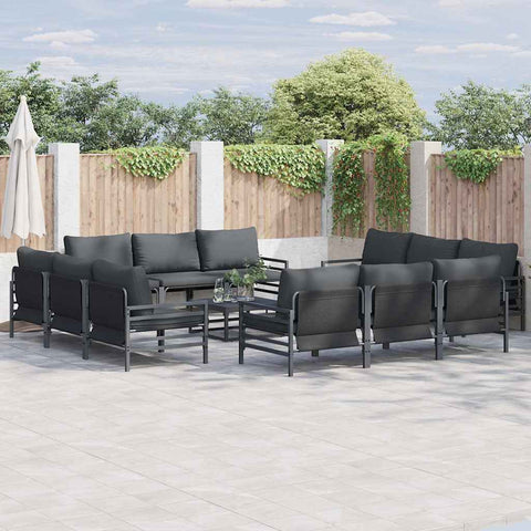 Garden Sofa Set Anthracite Steel 3378973