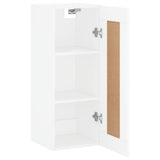 Wall Mounted Cabinet White 34.5x34x90 cm Engineered Wood 835018