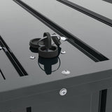Garden Storage Box Black 101 x 82 x 50 cm Steel 42011278