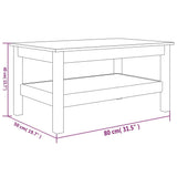 Coffee Table White 80x50x40 cm Solid Wood Pine 814285