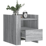 ZNTS Bedside Cabinet Grey Sonoma 45x50x50 cm Engineered Wood 848281