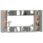 8 Piece TV Cabinet Set Concrete Grey Engineered Wood 3114289