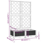 ZNTS Garden Planter with Trellis Dark Grey 80x40x121.5 cm PP 318250