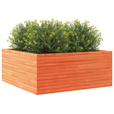 Garden Planter Wax Brown 110x110x46 cm Solid Wood Pine 3282436