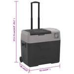 Cool Box with Wheel and Handle Black&Grey 30 L Polypropylene 3154648